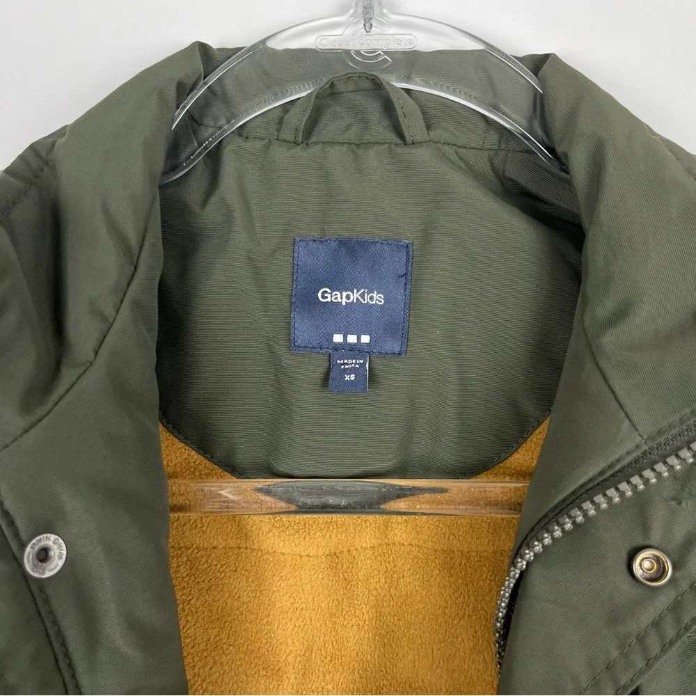 Gap Kids Green Puffy Coat Zip Jacket